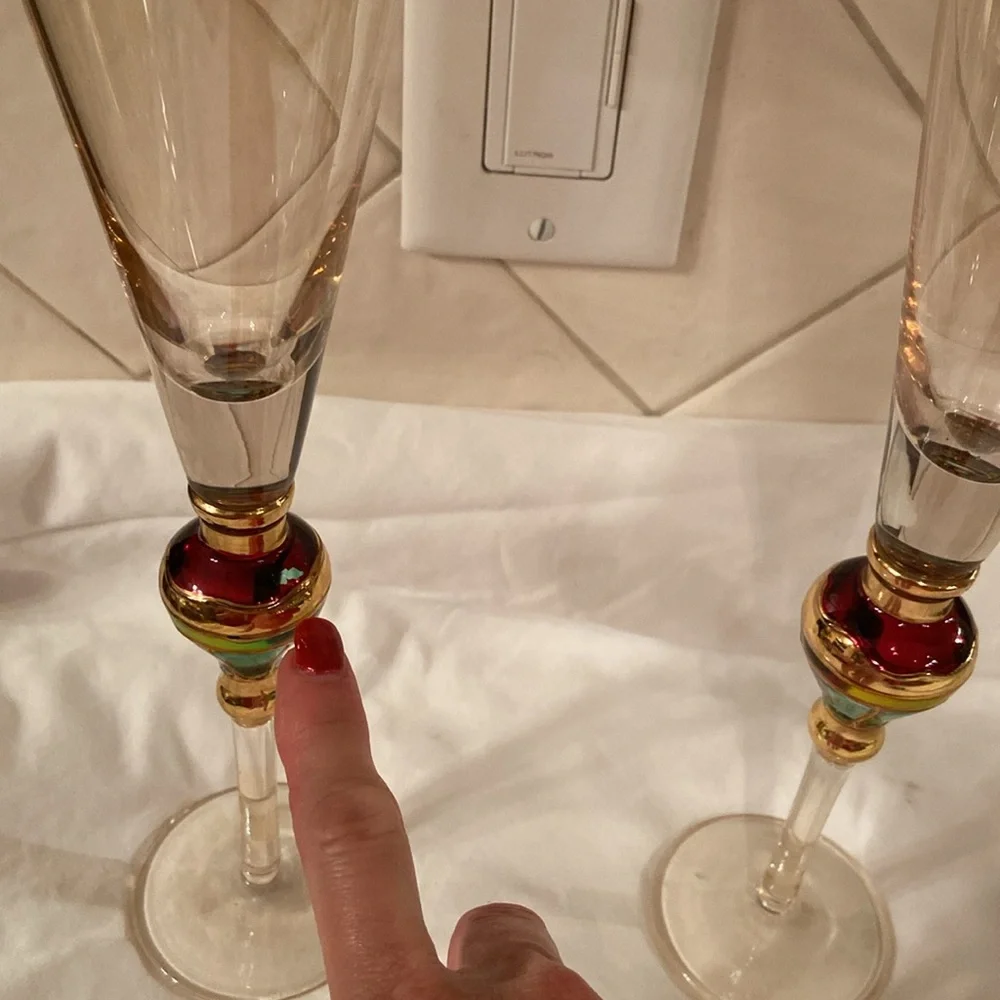 Set of 2 Z Gallerie Champagne Glass Majestic